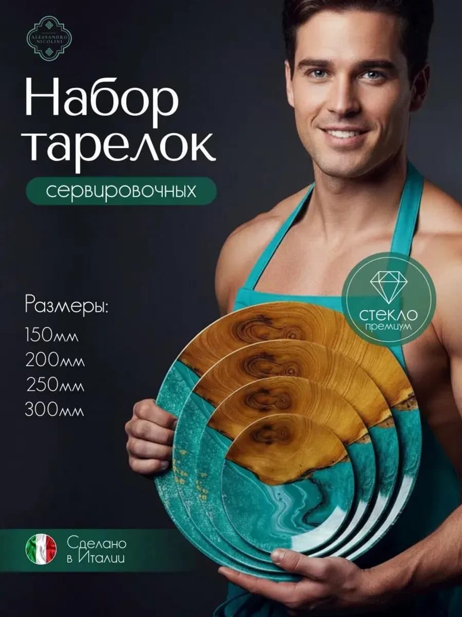 Тарелки сервировочные набор 4 шт