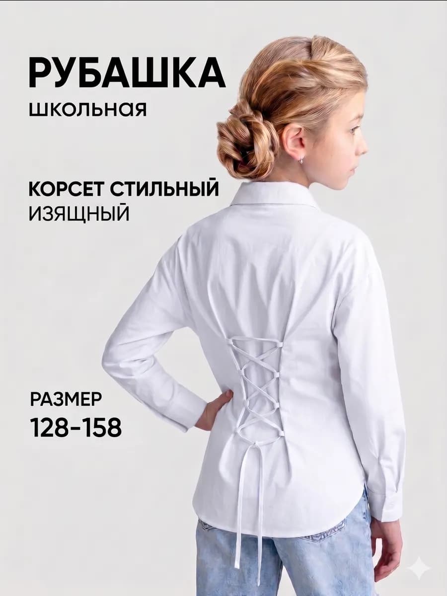 Рубашка приталенная хлопковая