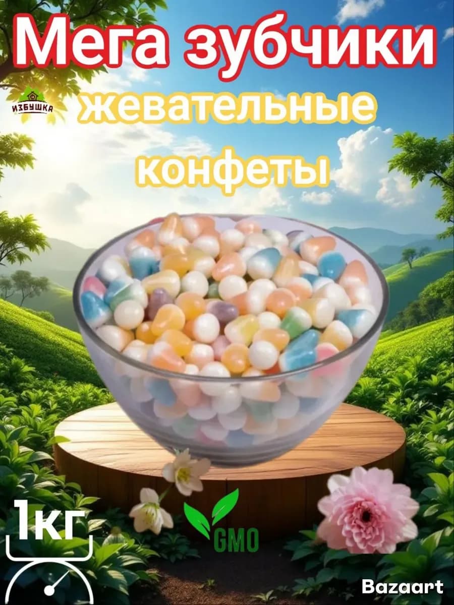жевательные конфети зубчик 1кг