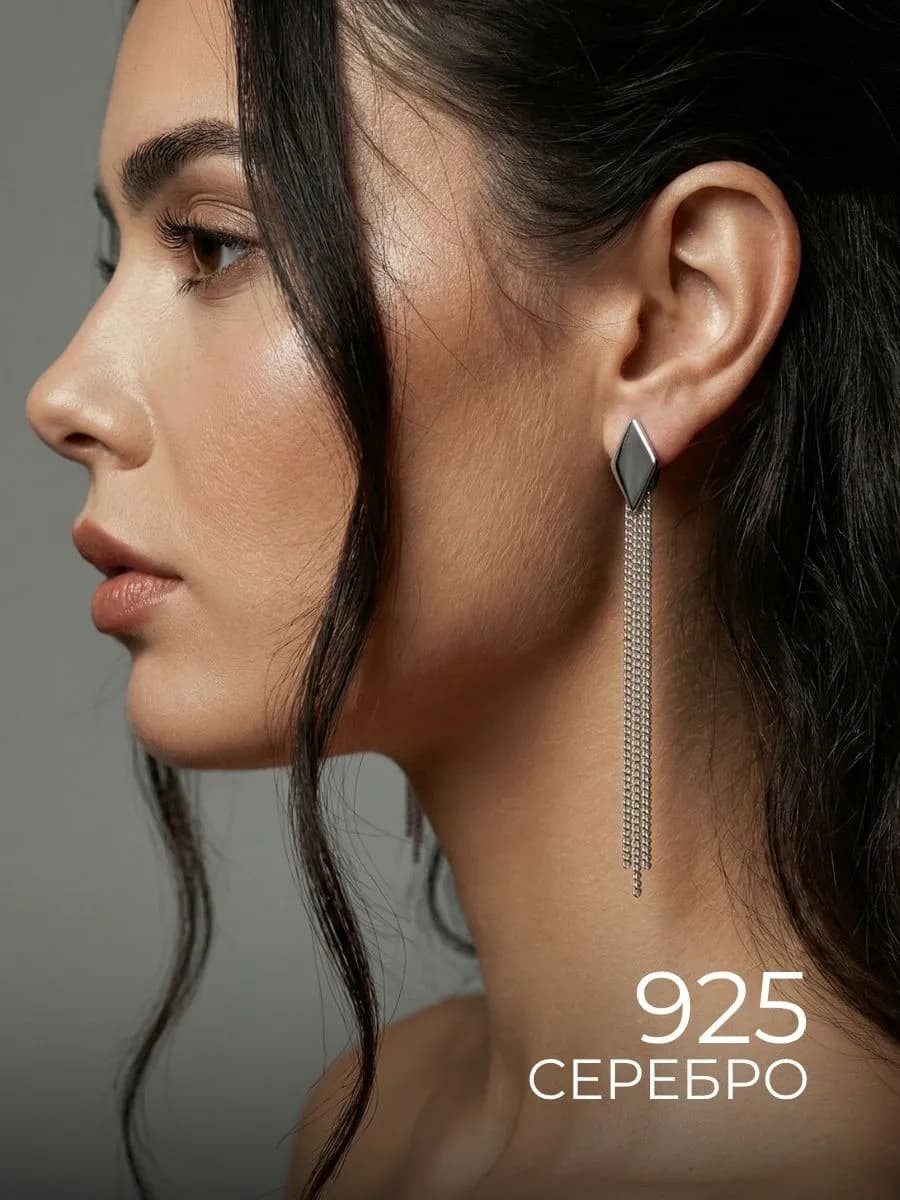 Серьги серебро 925 пробы