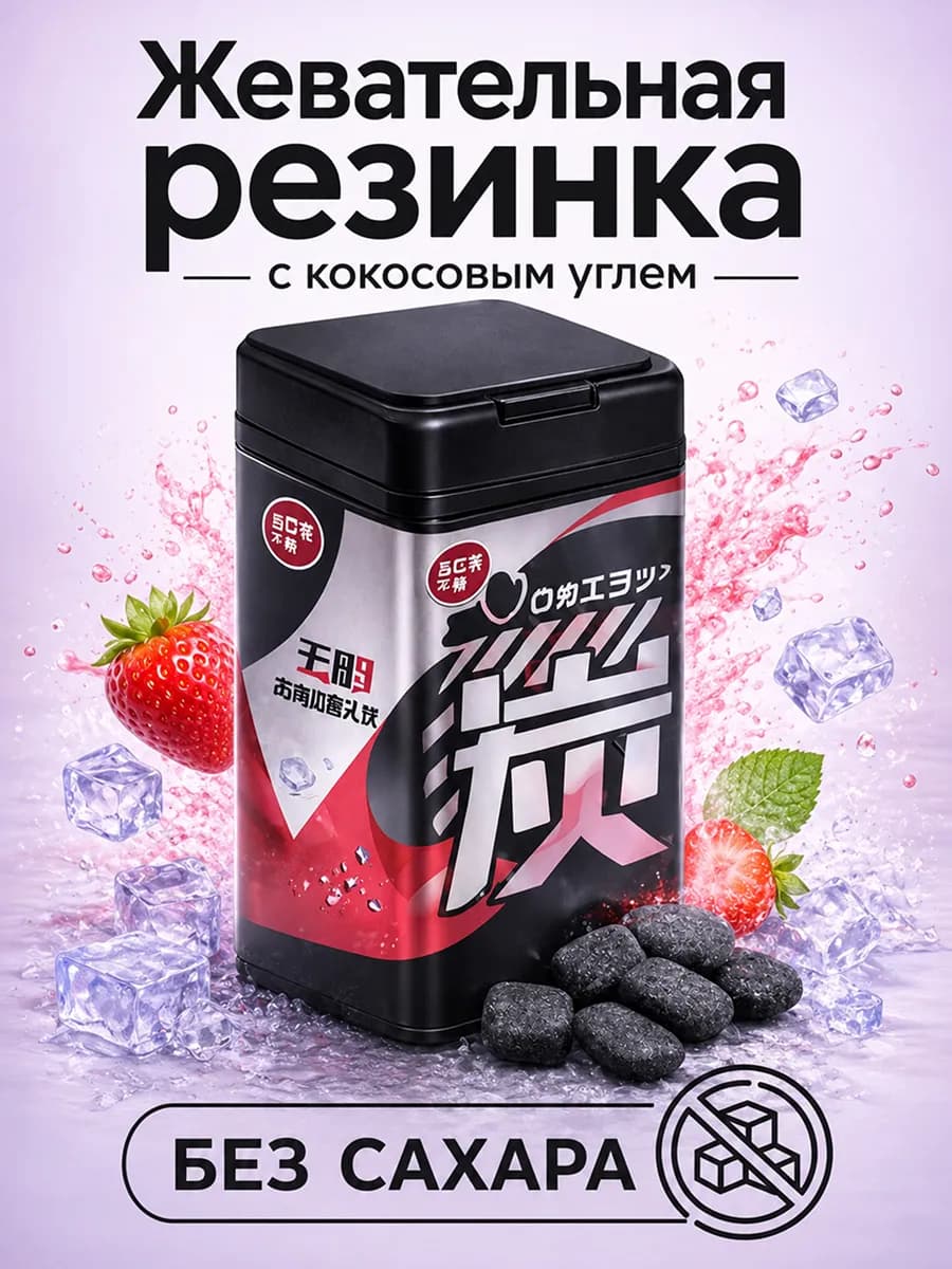 Жевательная резинка со вкусом клубники 30г
