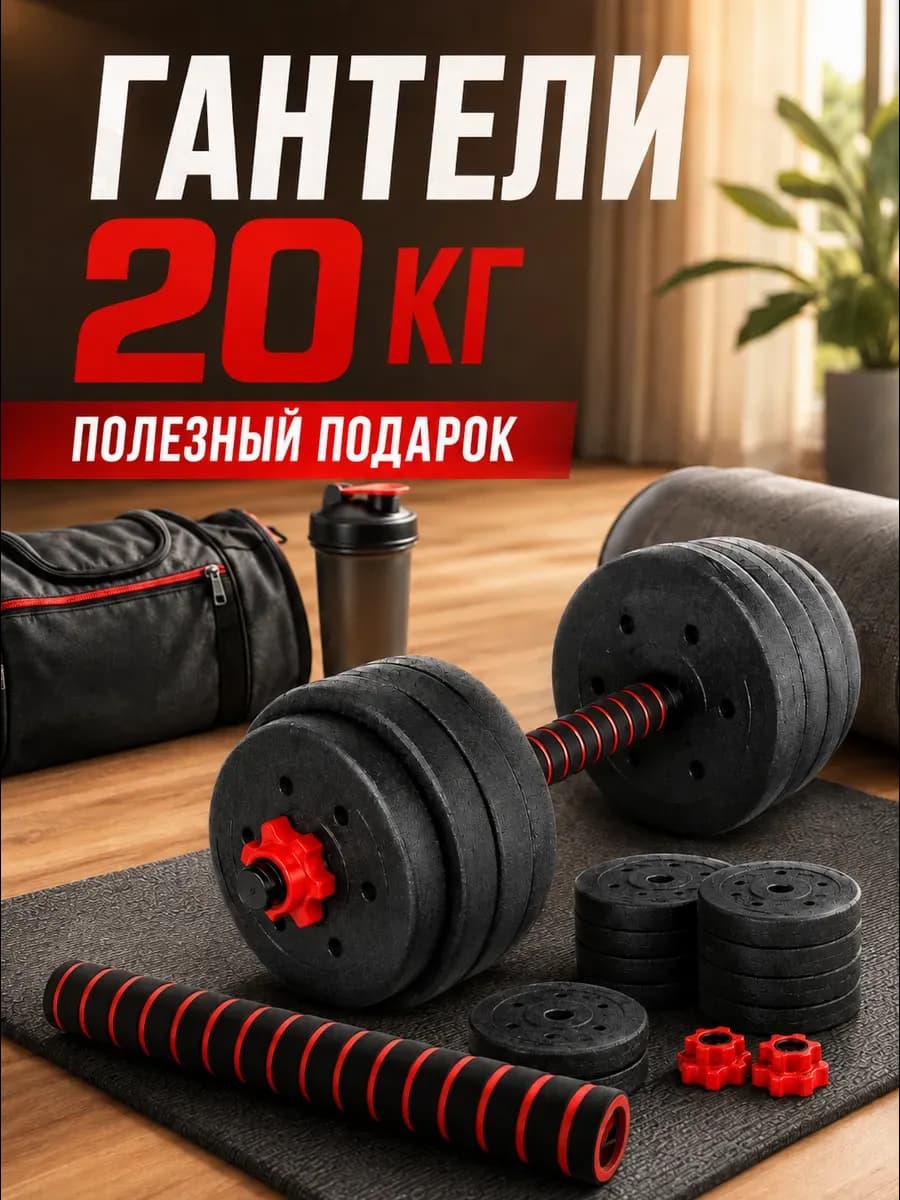 Гантели разборные пластиковые 20 кг