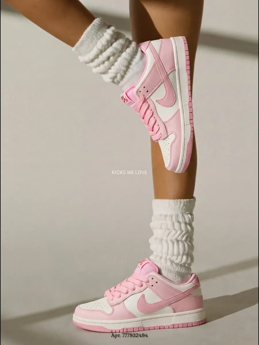 Кроссовки кеды весна dunk спортивные розовые