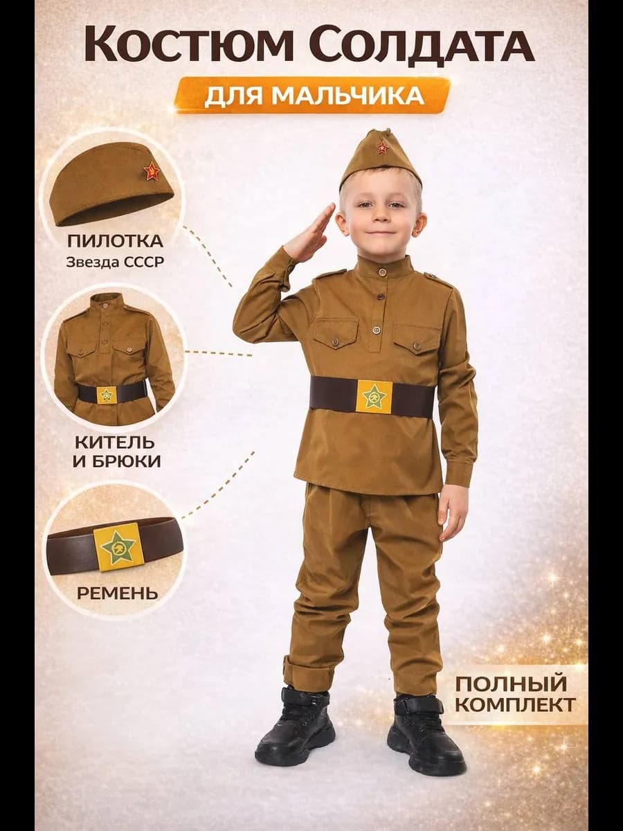 Военная форма Юный солдат на 9 мая