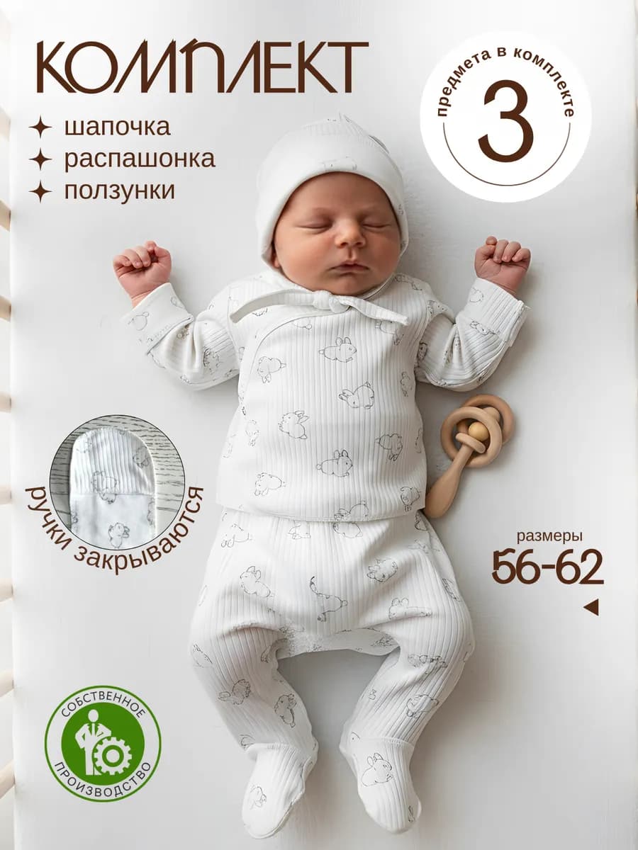 Комплект на выписку набор для новорожденного малыша