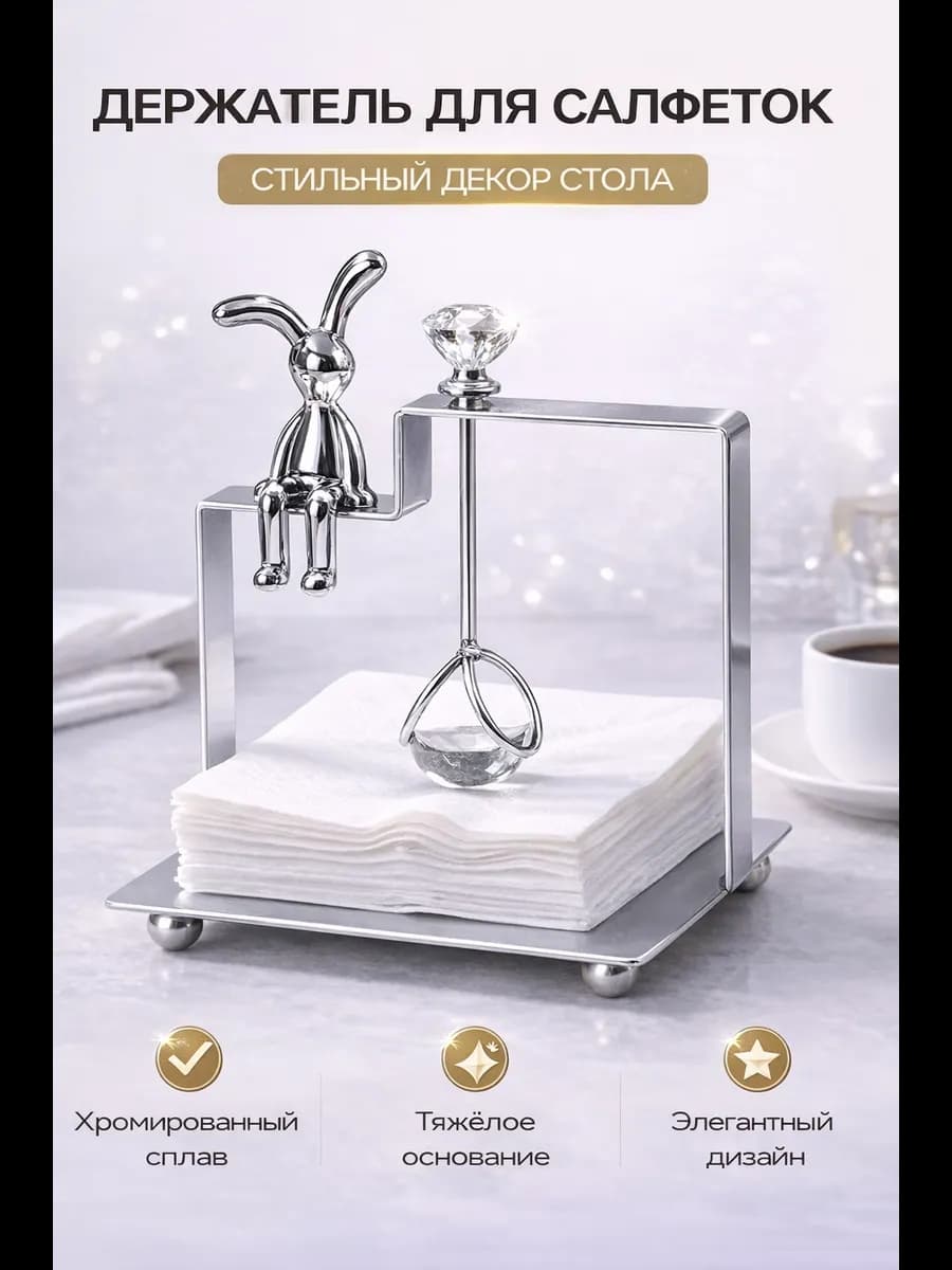 Держатель для салфеток с кроликом