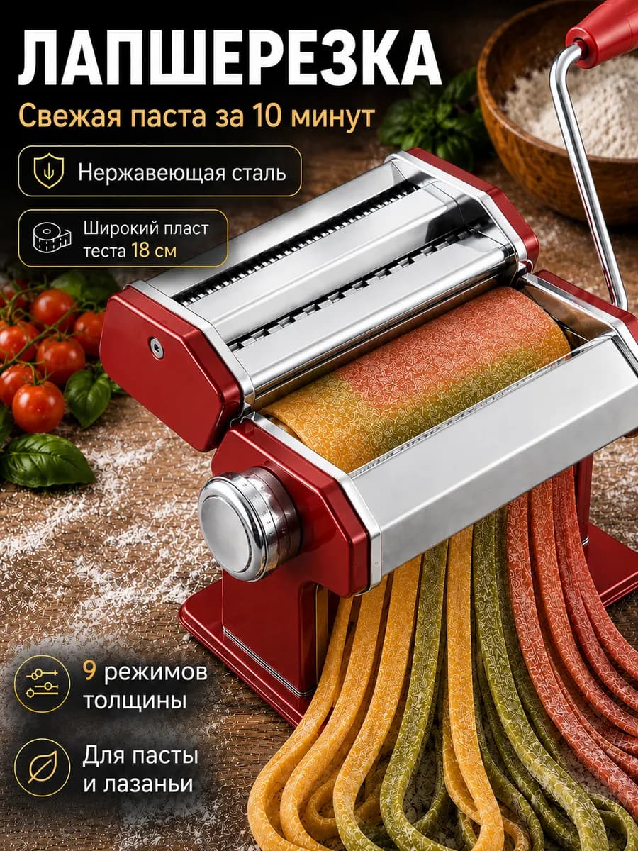Тестораскатка ручная лапшерезка для дома и кухни