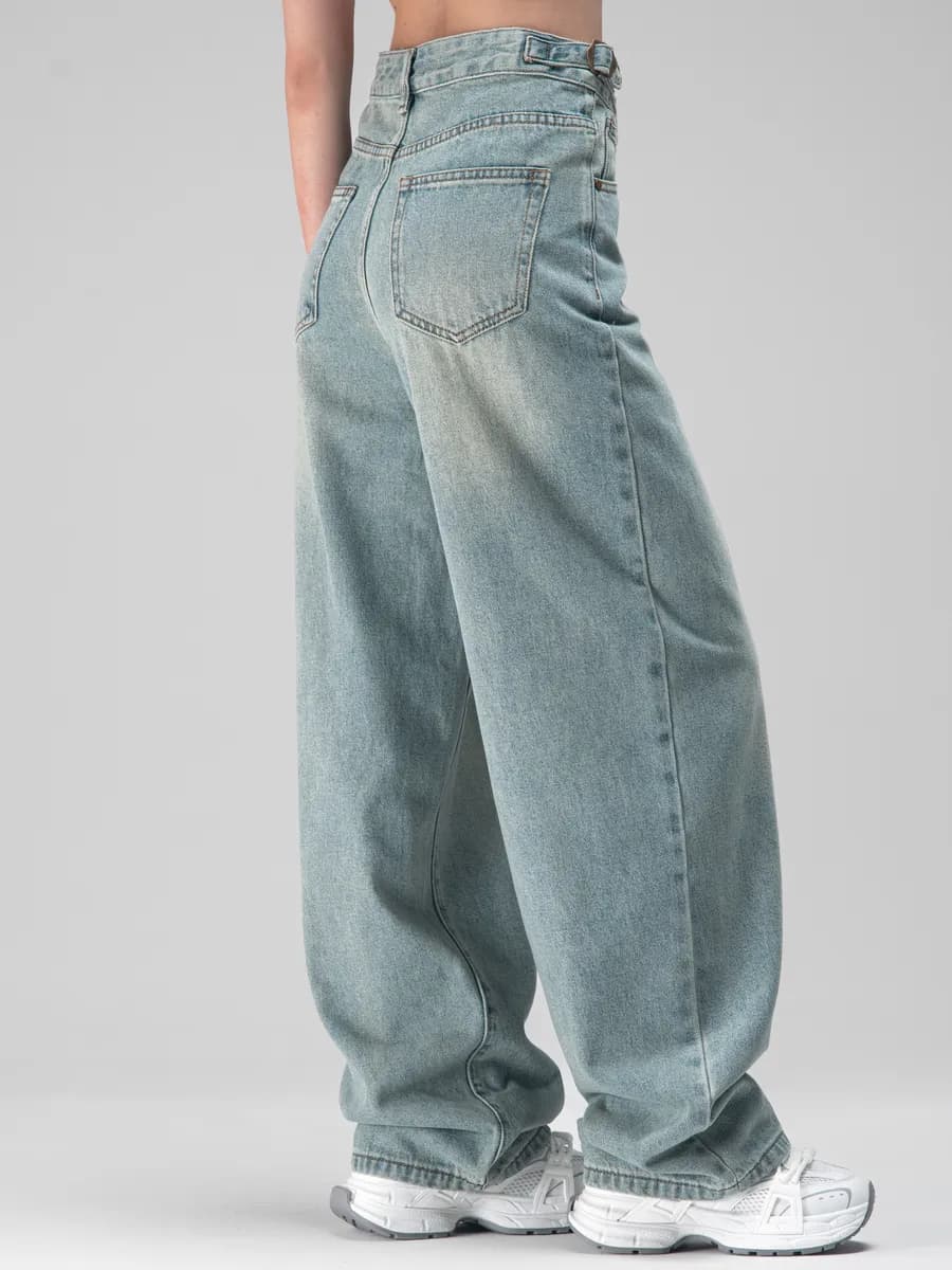 Джинсы широкие багги с регулировкой на талии BAGGY 881