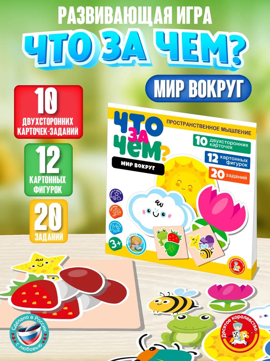 Игра развивающая "Что за чем? Мир вокруг"