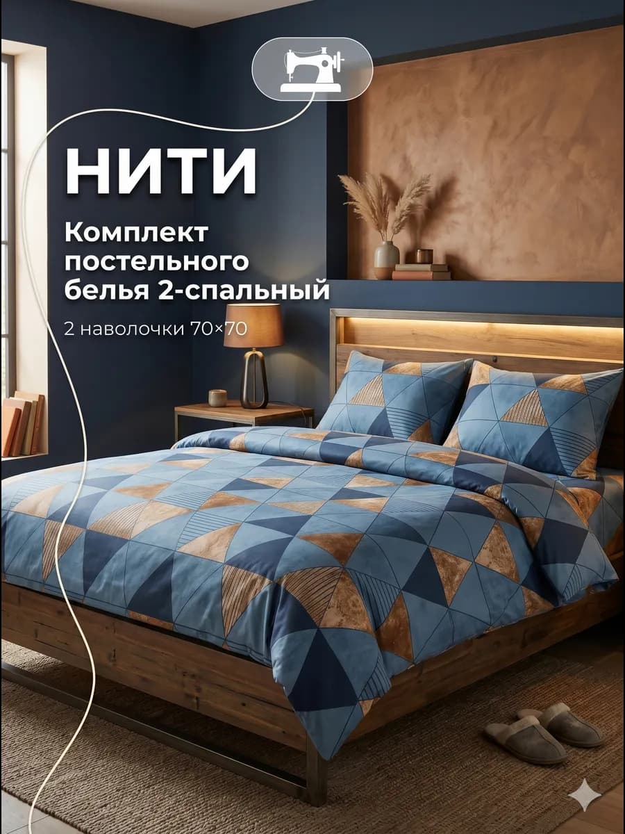 Постельное белье 2 спальное с наволочками 70х70 Полисатин