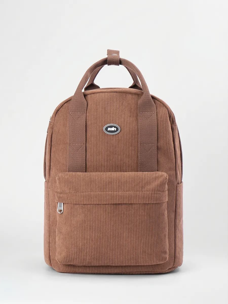 Рюкзак вельветовый CORD HANDLE brown