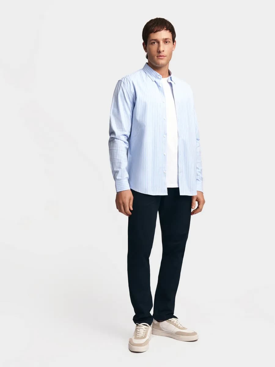 Мужские брюки силуэта Slim из хлопка