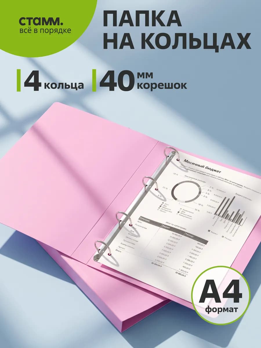 Папка на 4 кольцах А4