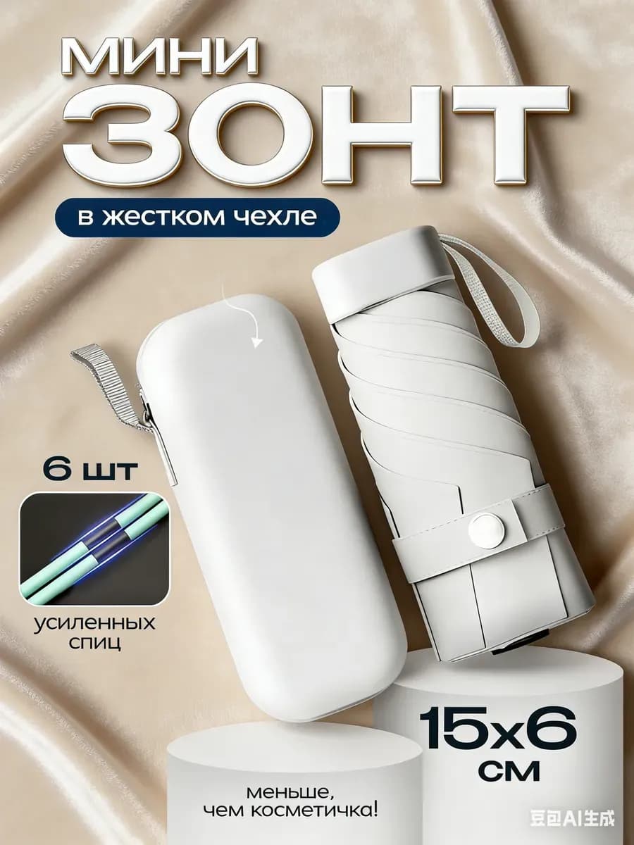 Зонт складной мини карманный легкий