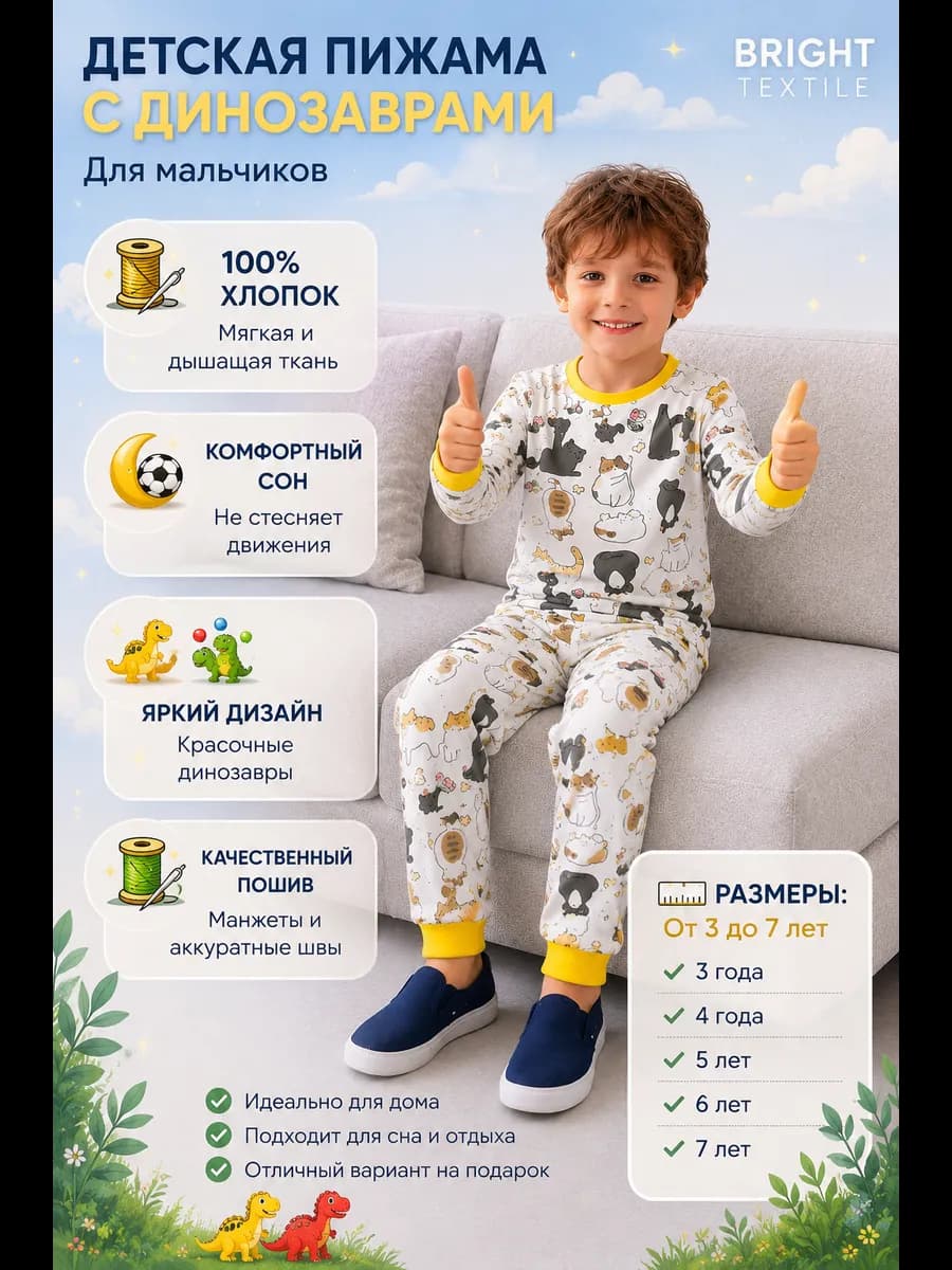 Пиджама девочки