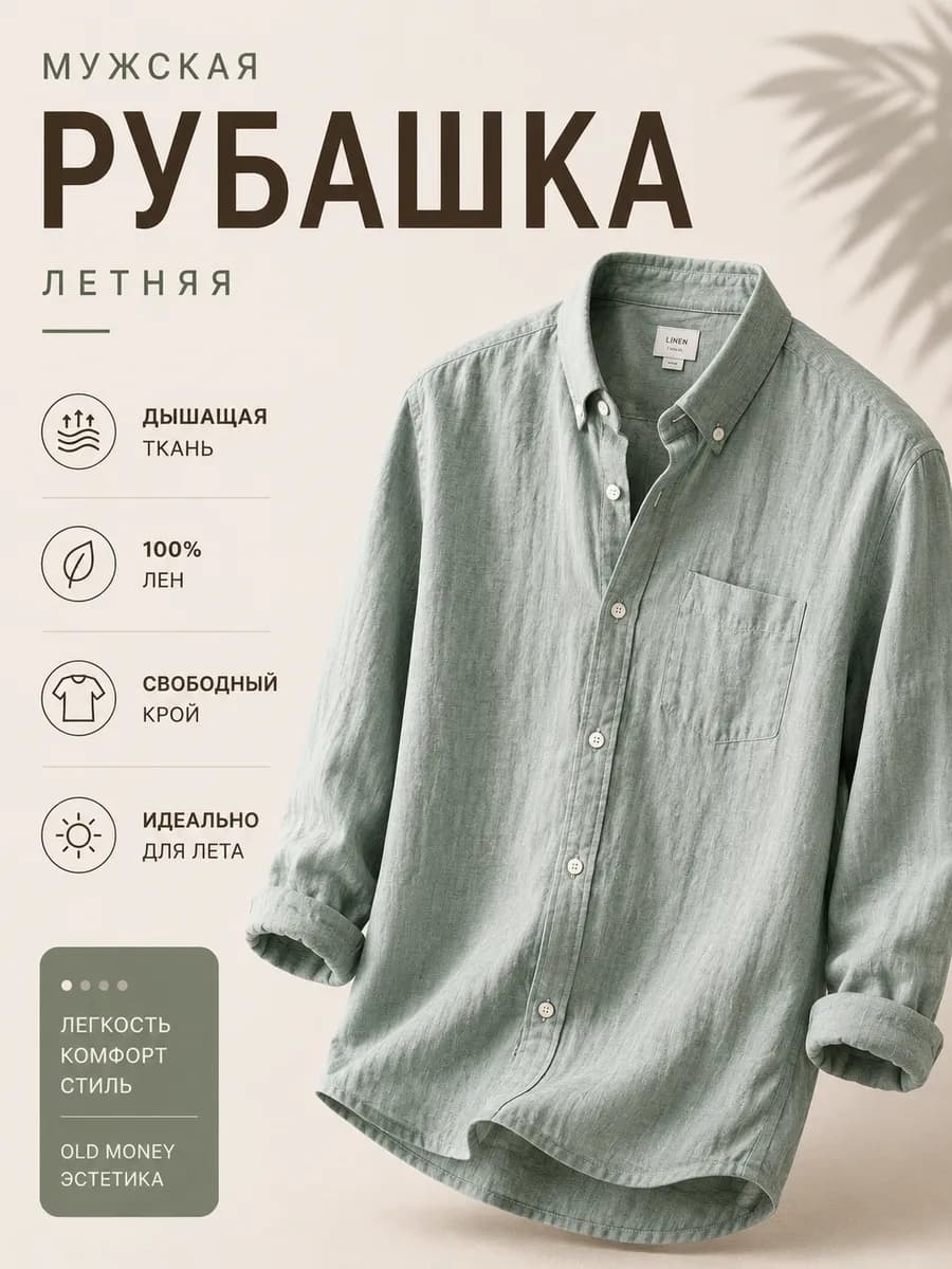 Рубашка летняя old money