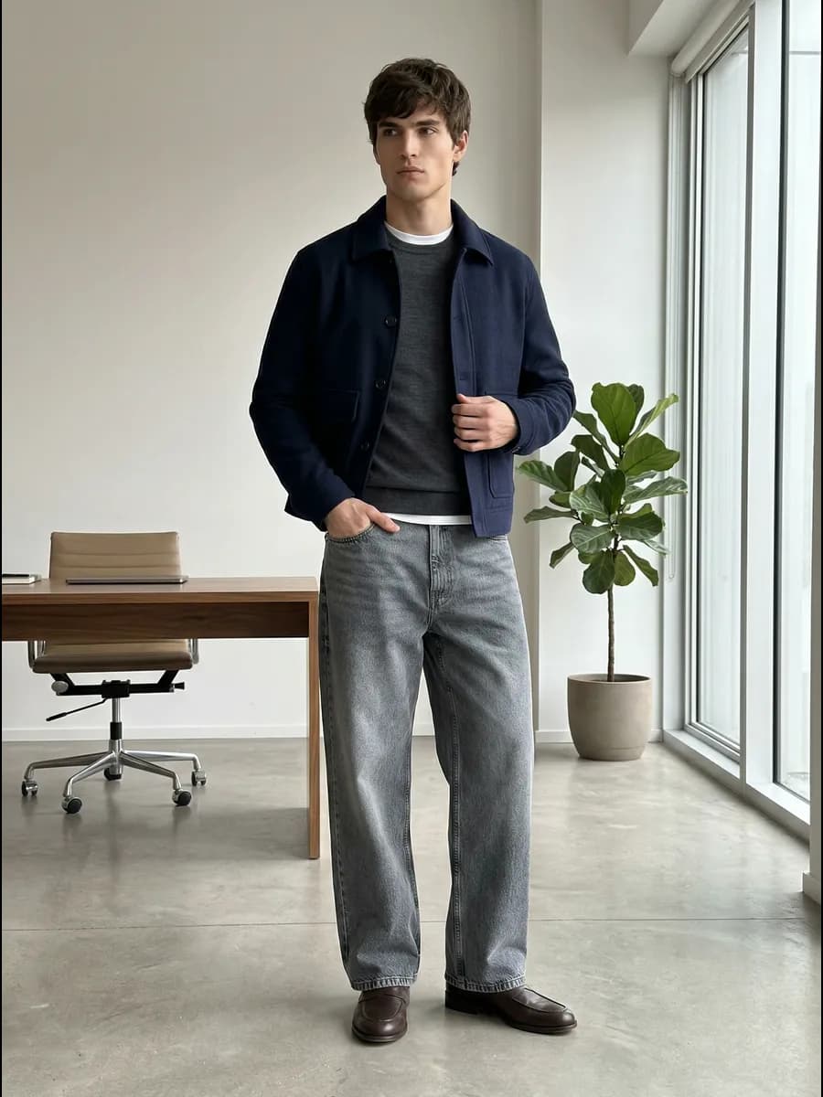 Джинсы BAGGY FIT свободные с эффектом стирки
