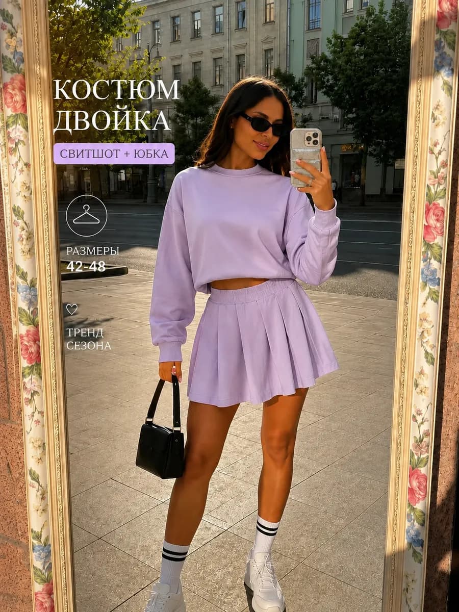 Костюм двойка с юбкой