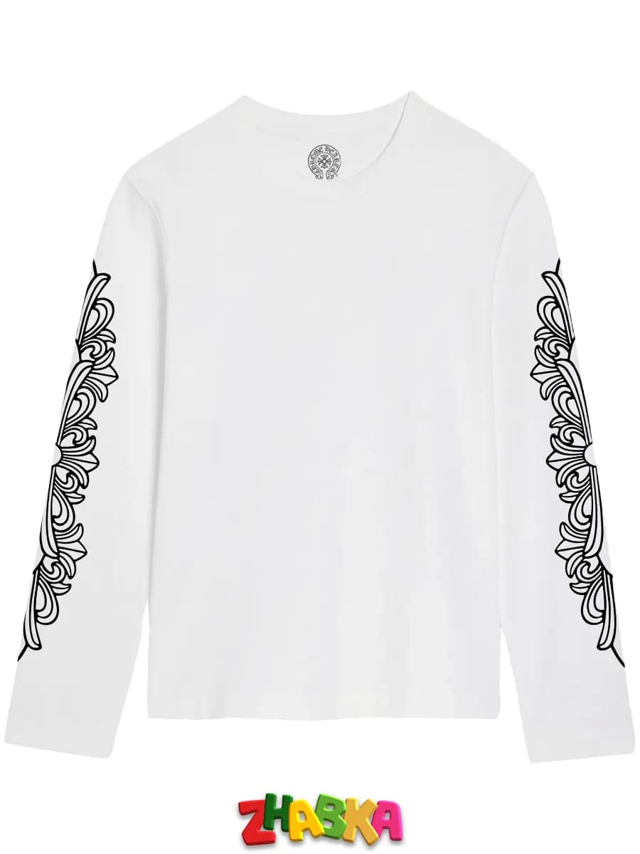 лонгслив с принтом оверсайз chrome hearts sk8