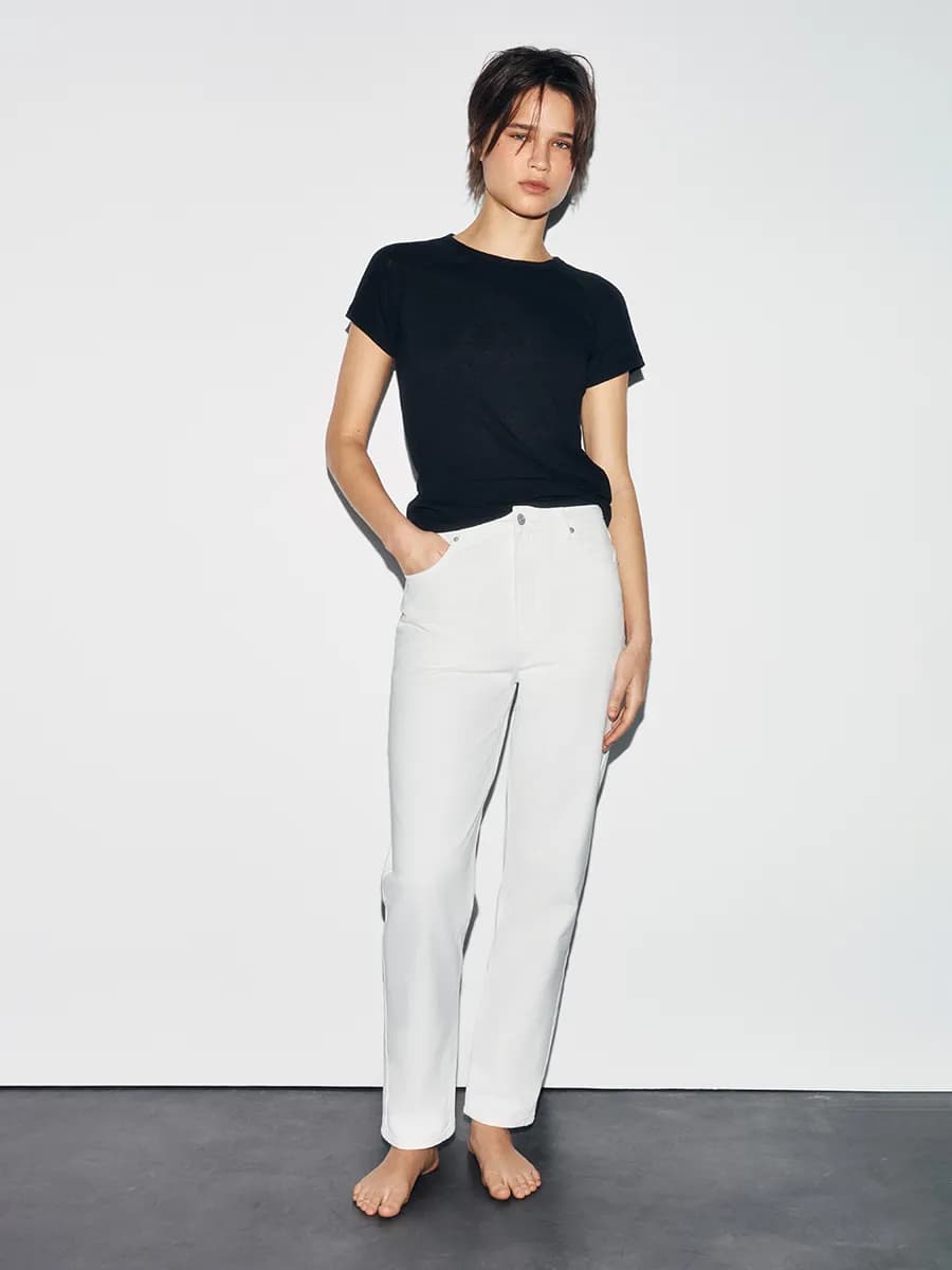Джинсы mom fit с высокой посадкой