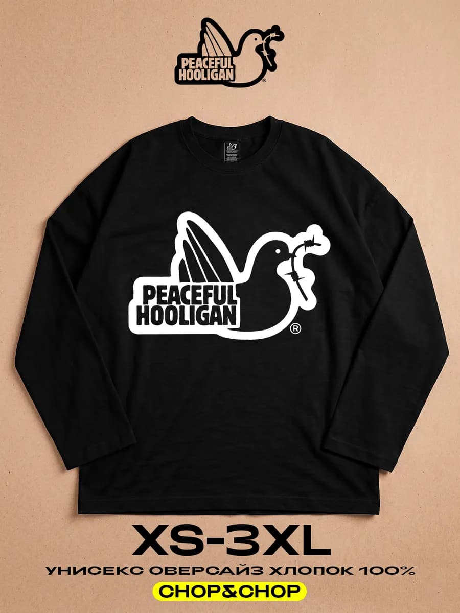 Лонгслив Peaceful Hooligan pinterest оверсайз с принтом y2k