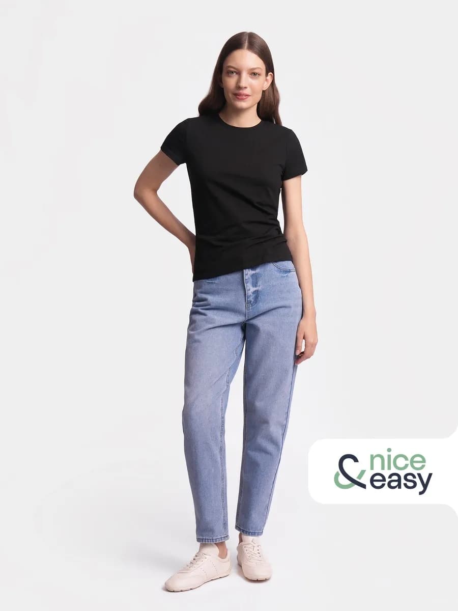 Женские джинсы Mom Fit высокой посадки