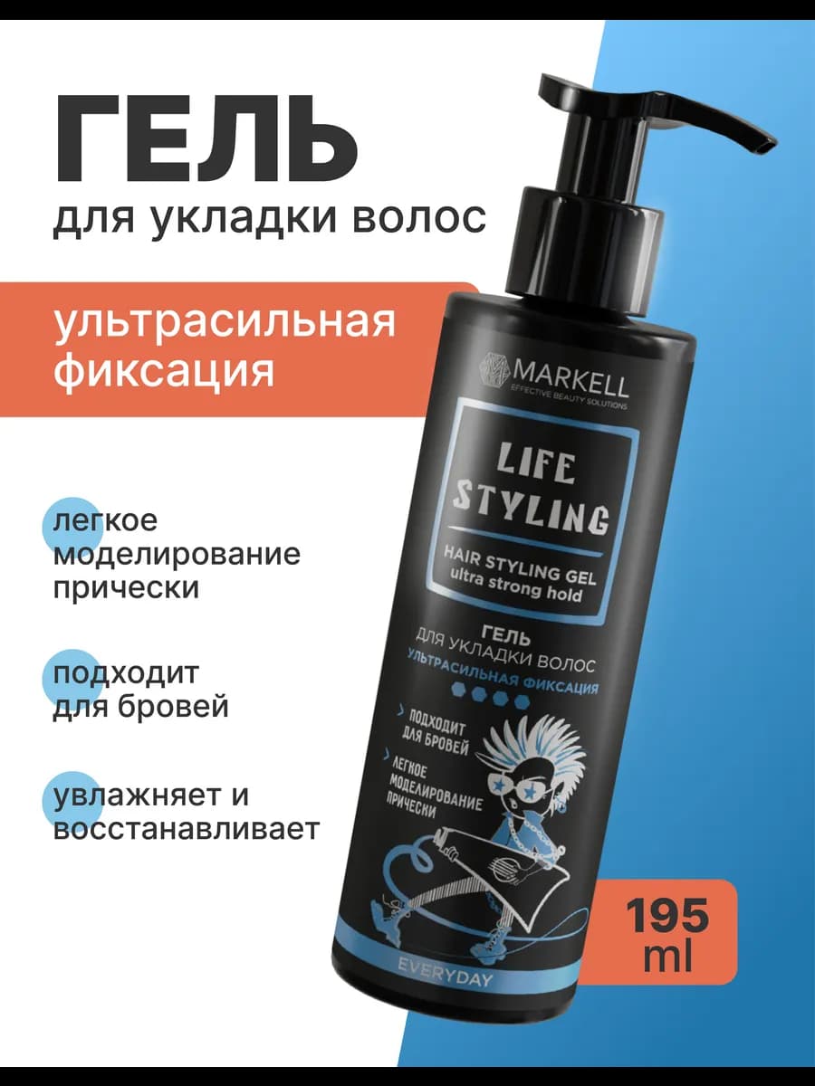 Гель для укладки волос Ультрасильная фиксация 195 мл