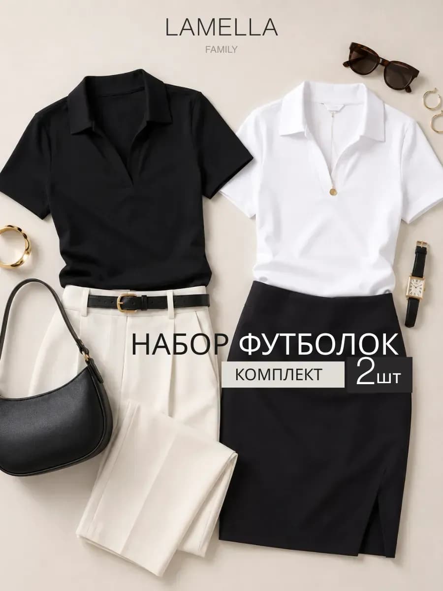Футболка поло набор 2 шт
