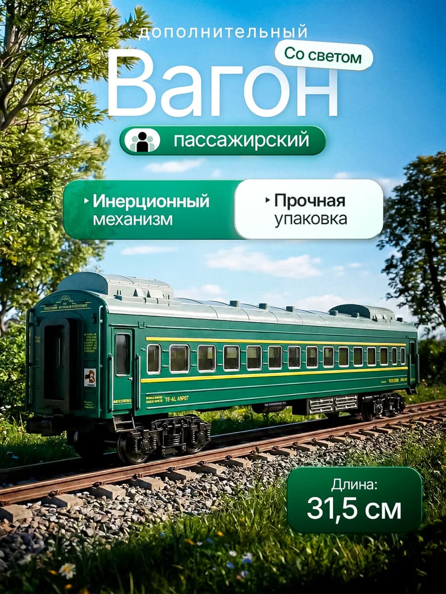 Вагон пассаажирский с подсветкой