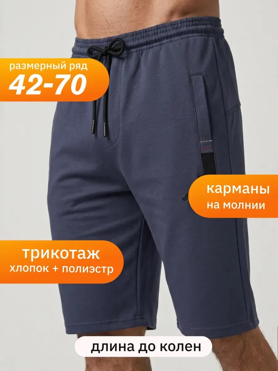 Шорты мужские синие летние спортивные