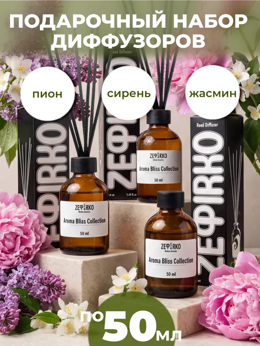 Диффузор для дома с палочками набор подарочный