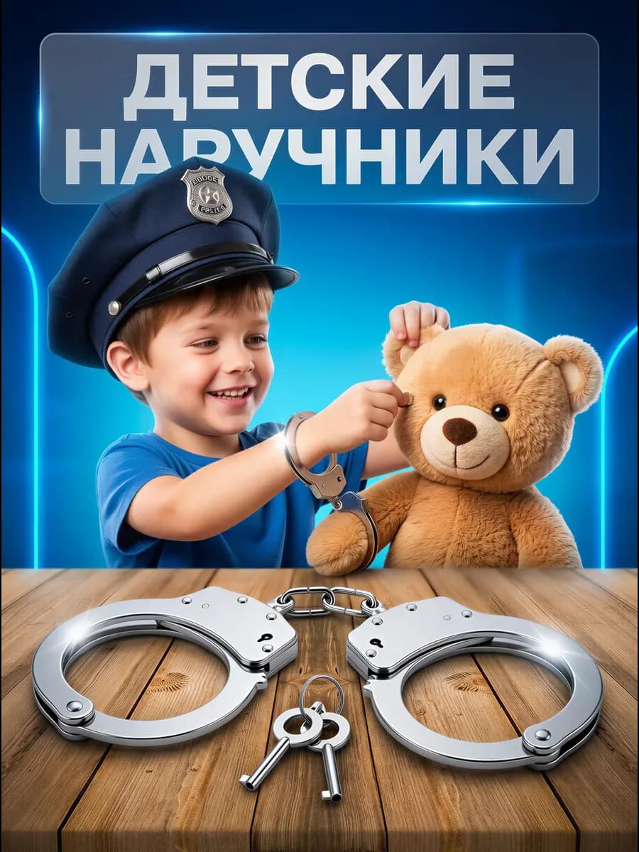 Детские наручники полицейские металлические