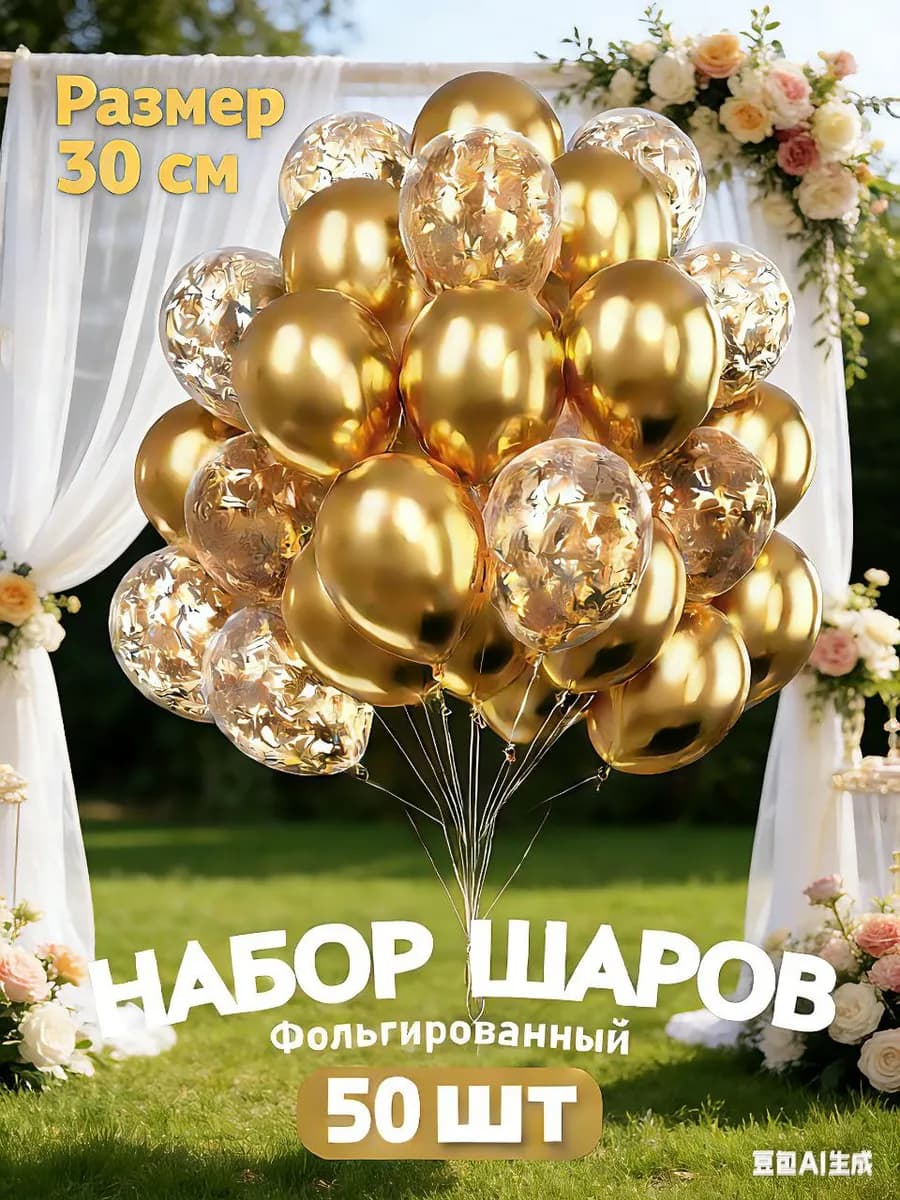 Воздушные шары для праздника 50 шт