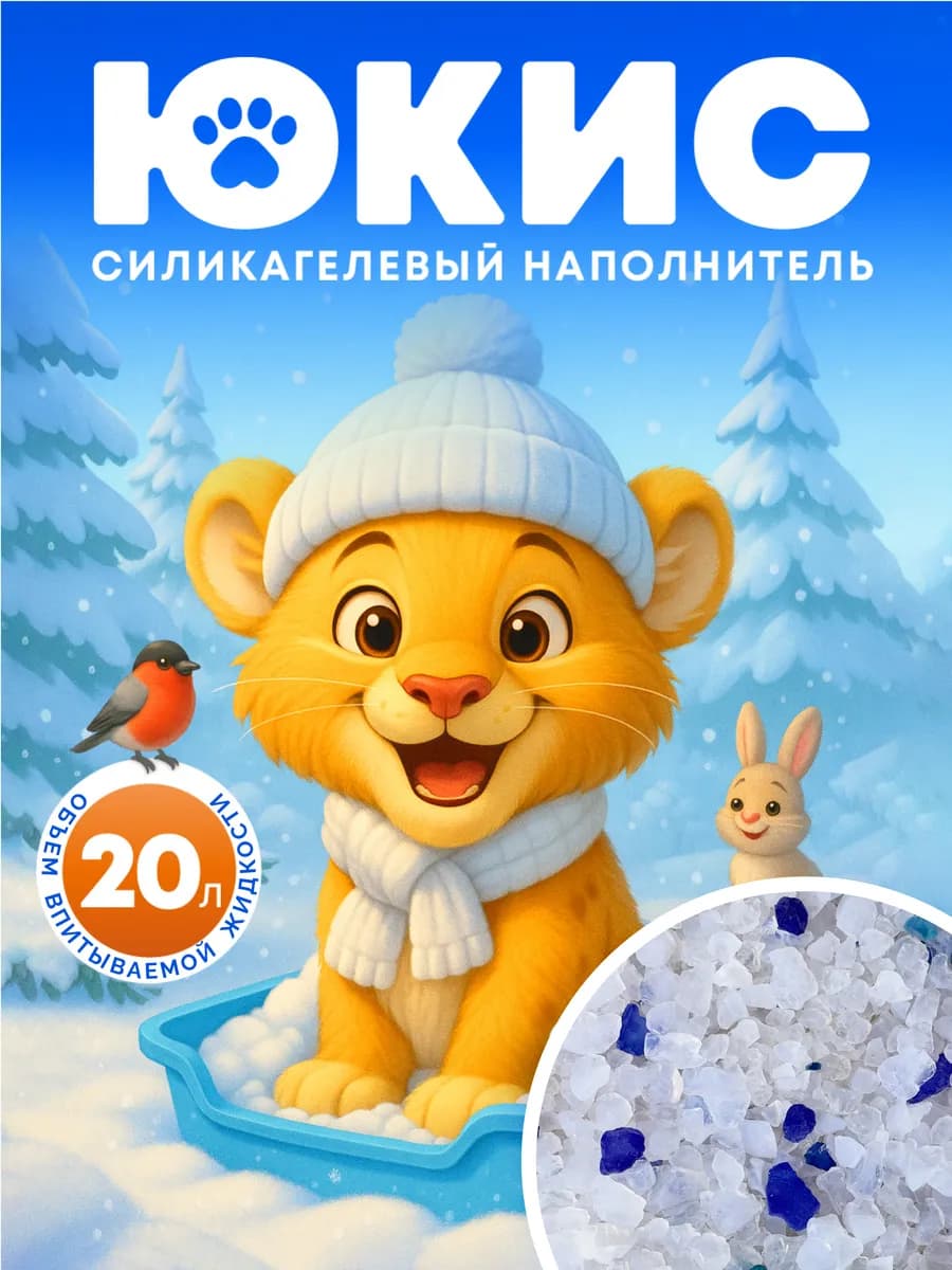 Силикагелевый наполнитель для кошачьего туалета
