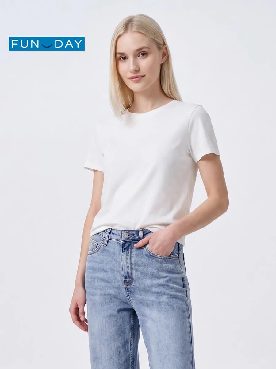 Базовая футболка с эластаном Slim Fit