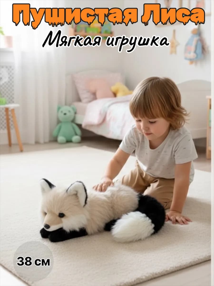 Мягкая игрушка Лиса 38 см