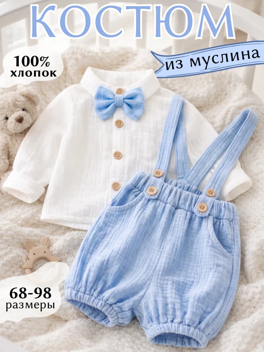 Костюм для малыша муслиновый летний