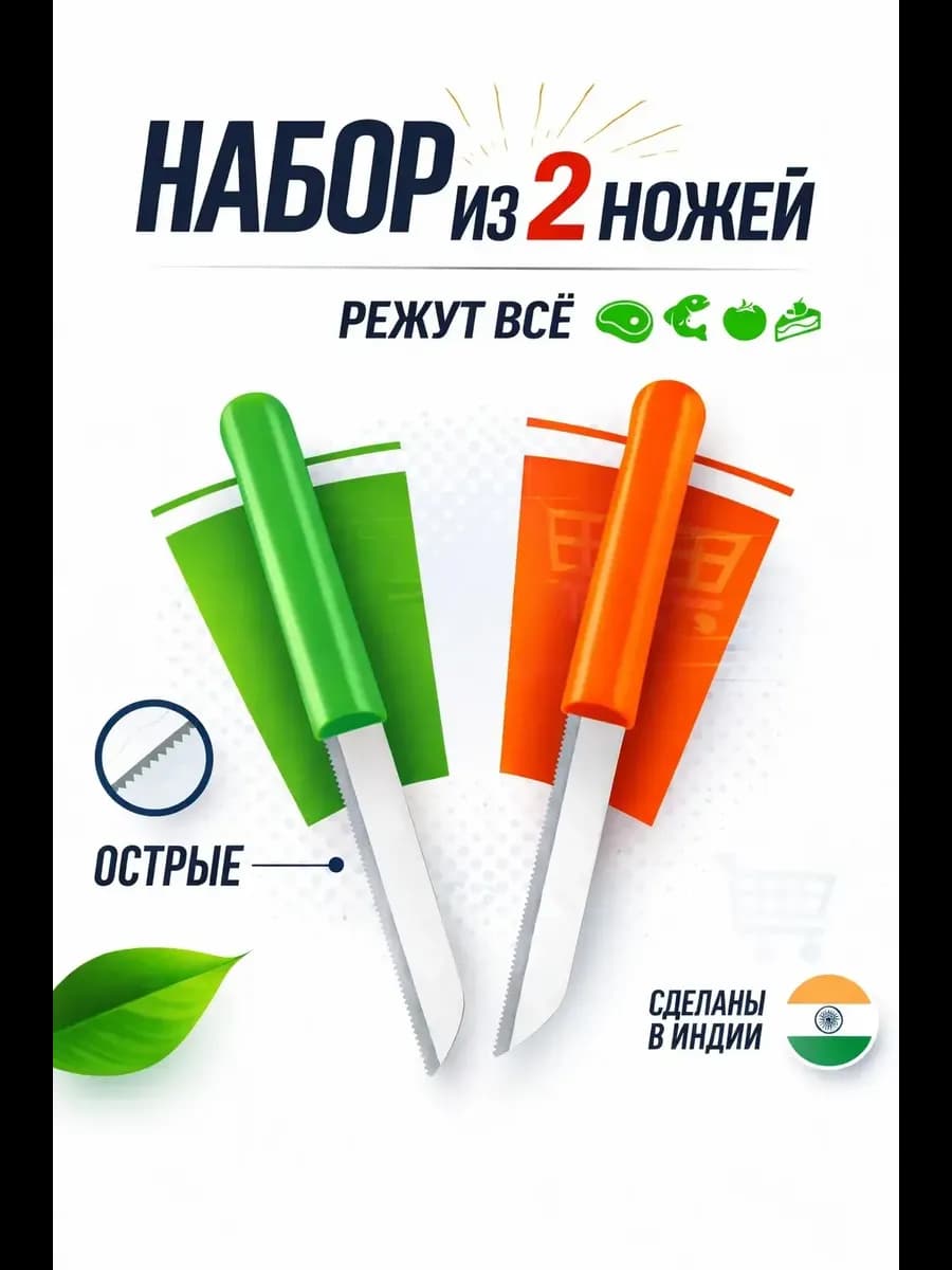 Кухонные ножи Rena для овощей 2 шт