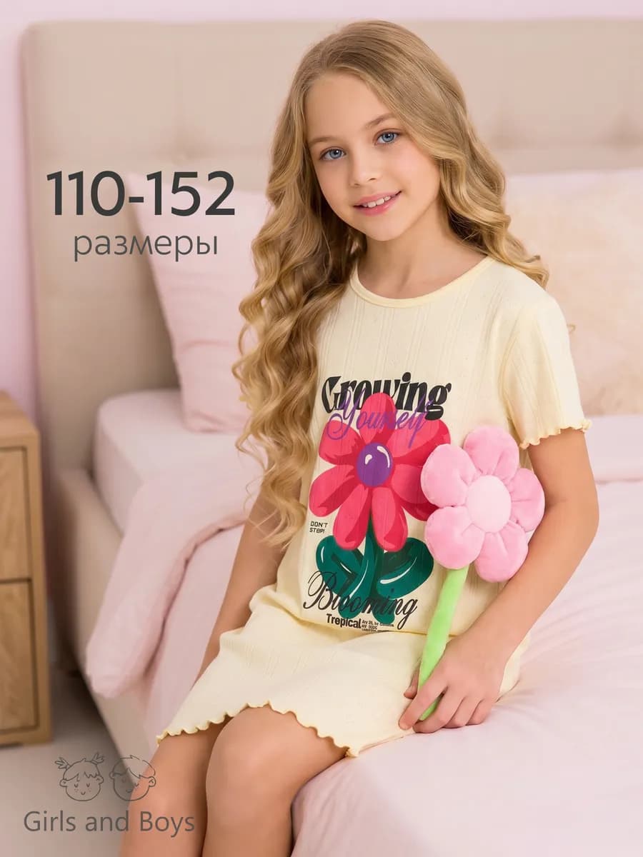Ночная сорочка детская платье домашнее