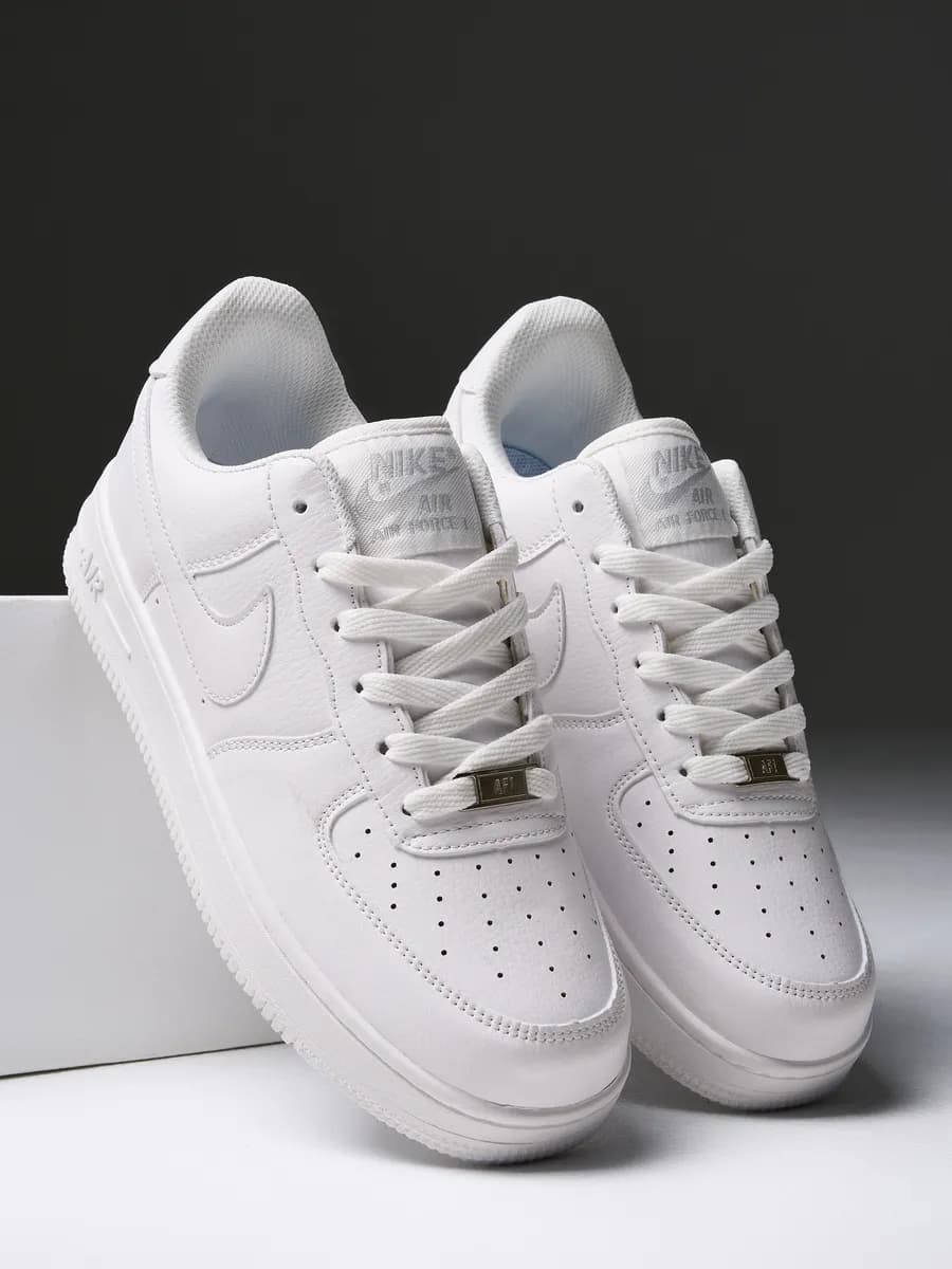 Кроссовки Air Force 1 форсы белые кеды летние дышащие