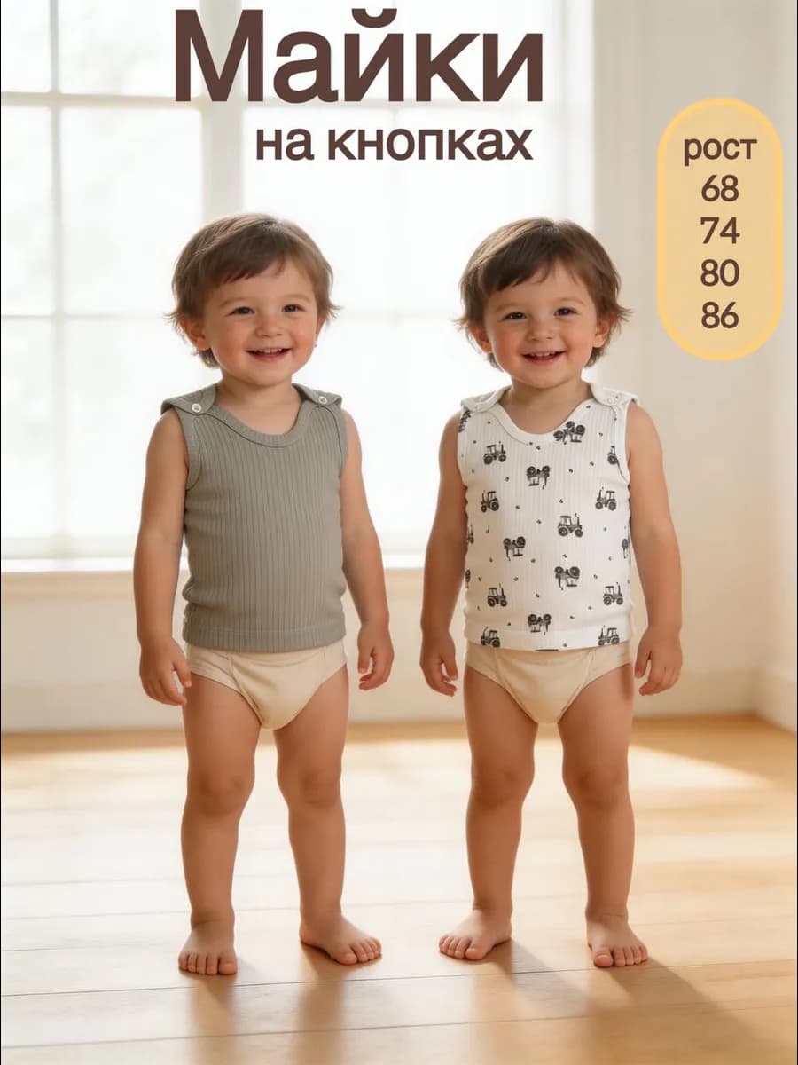 Майка для новорожденных набор 2 шт