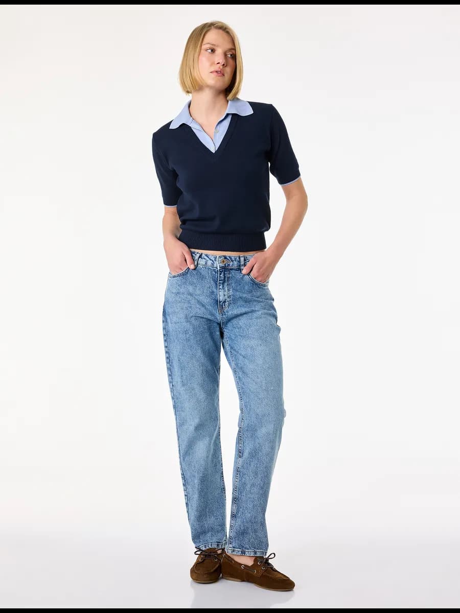 Джинсы прямые со средней посадкой Slim Fit