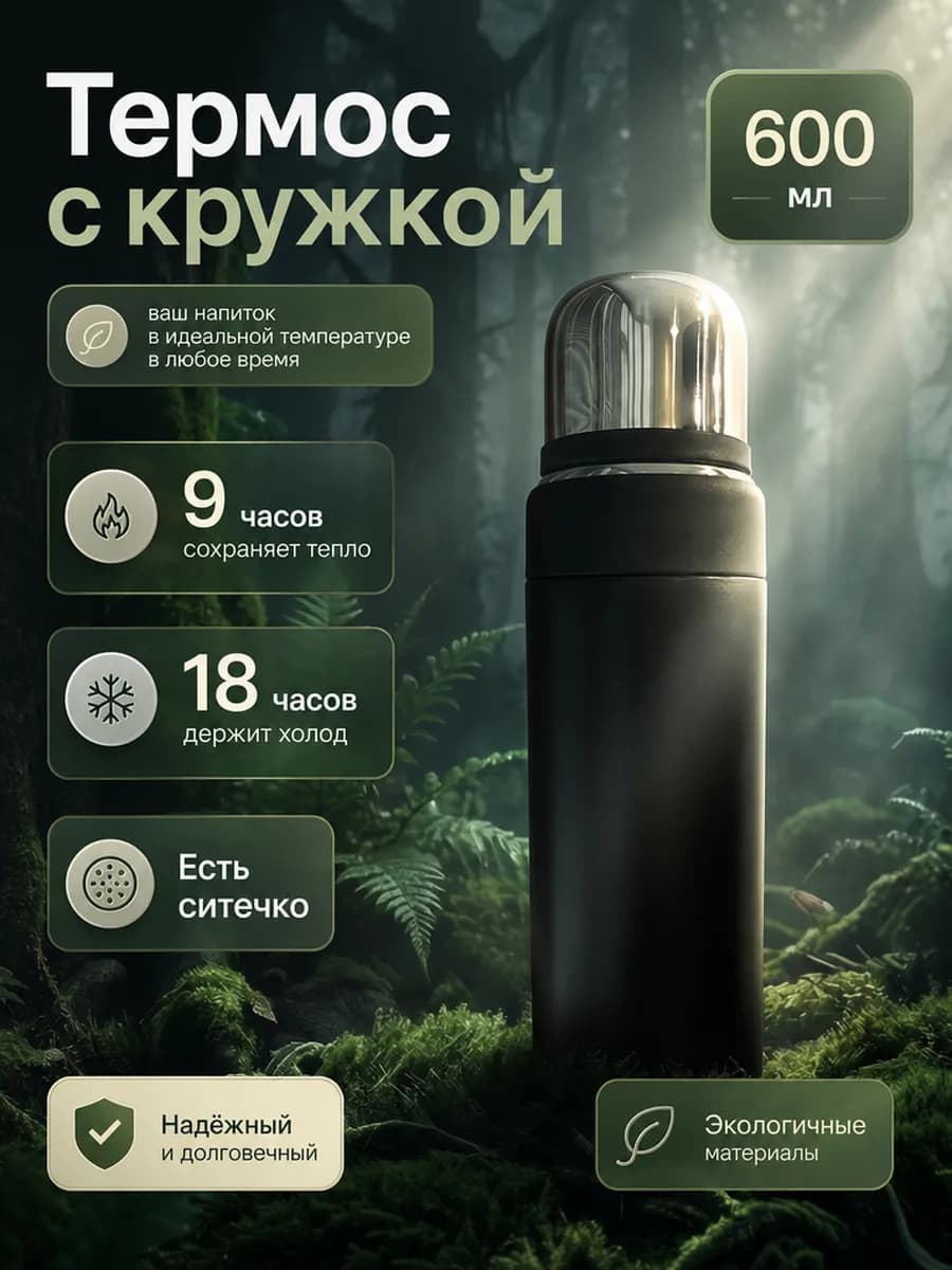 Термос для чая и кофе 600 мл