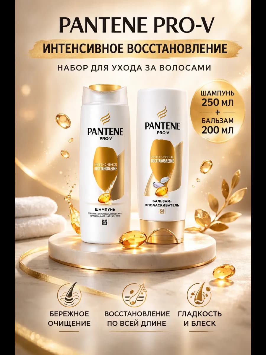 Набор Pantene Интенсивное восстановление шампунь+бальзам
