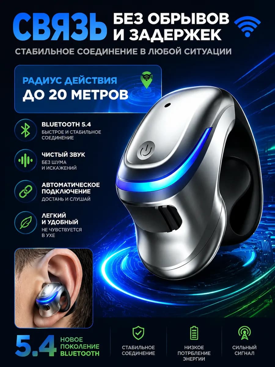 Гарнитура блютуз для телефона водителю беспроводная