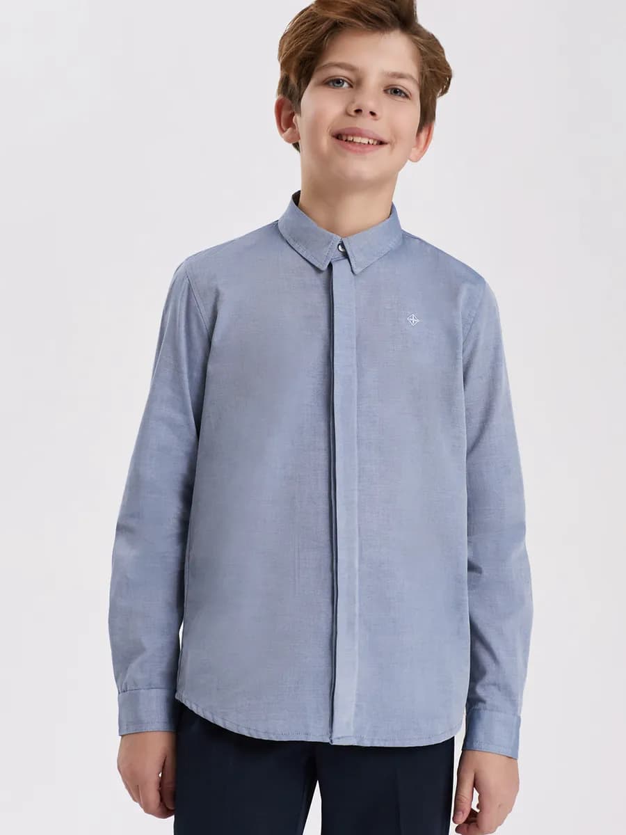 Рубашка Slim fit с длинным рукавом
