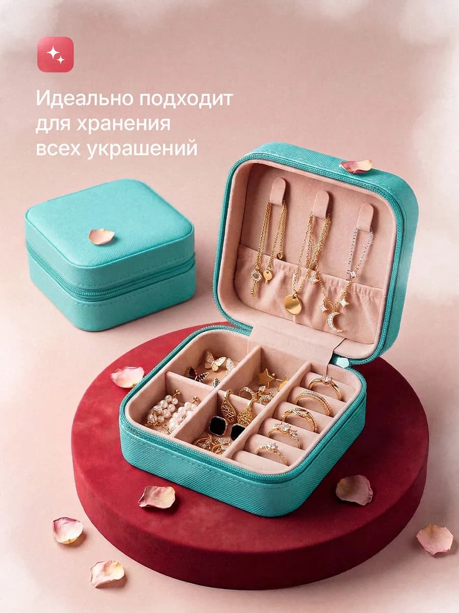 Шкатулка для украшений и колец маленькая