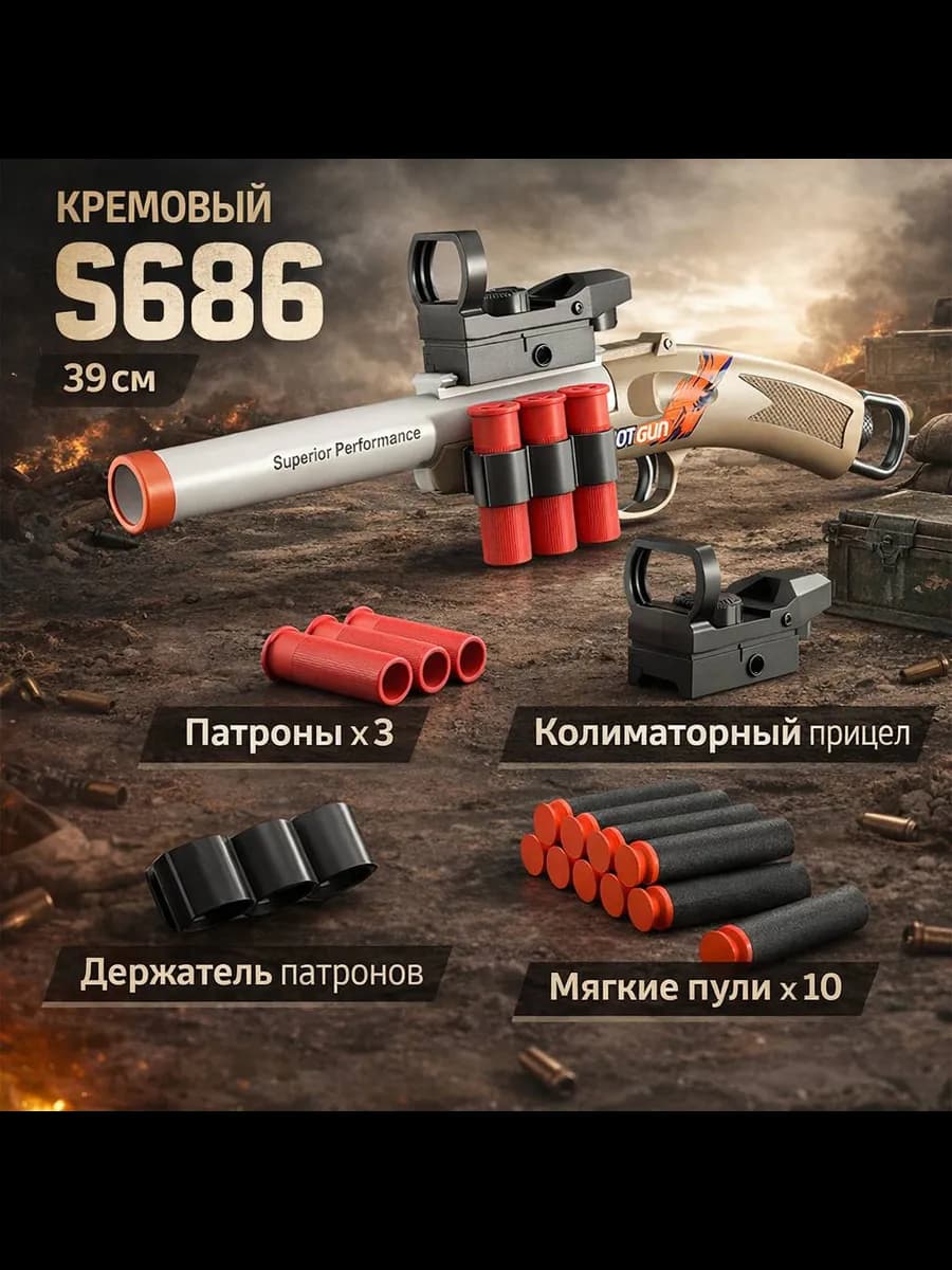 Дробовик с гильзами детский ружье игрушечное
